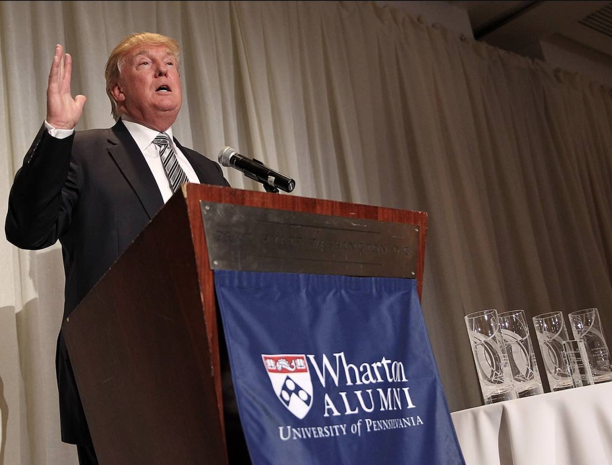 Donald Trump Gives Speech at University of Pennsylvania's Wharton Business School